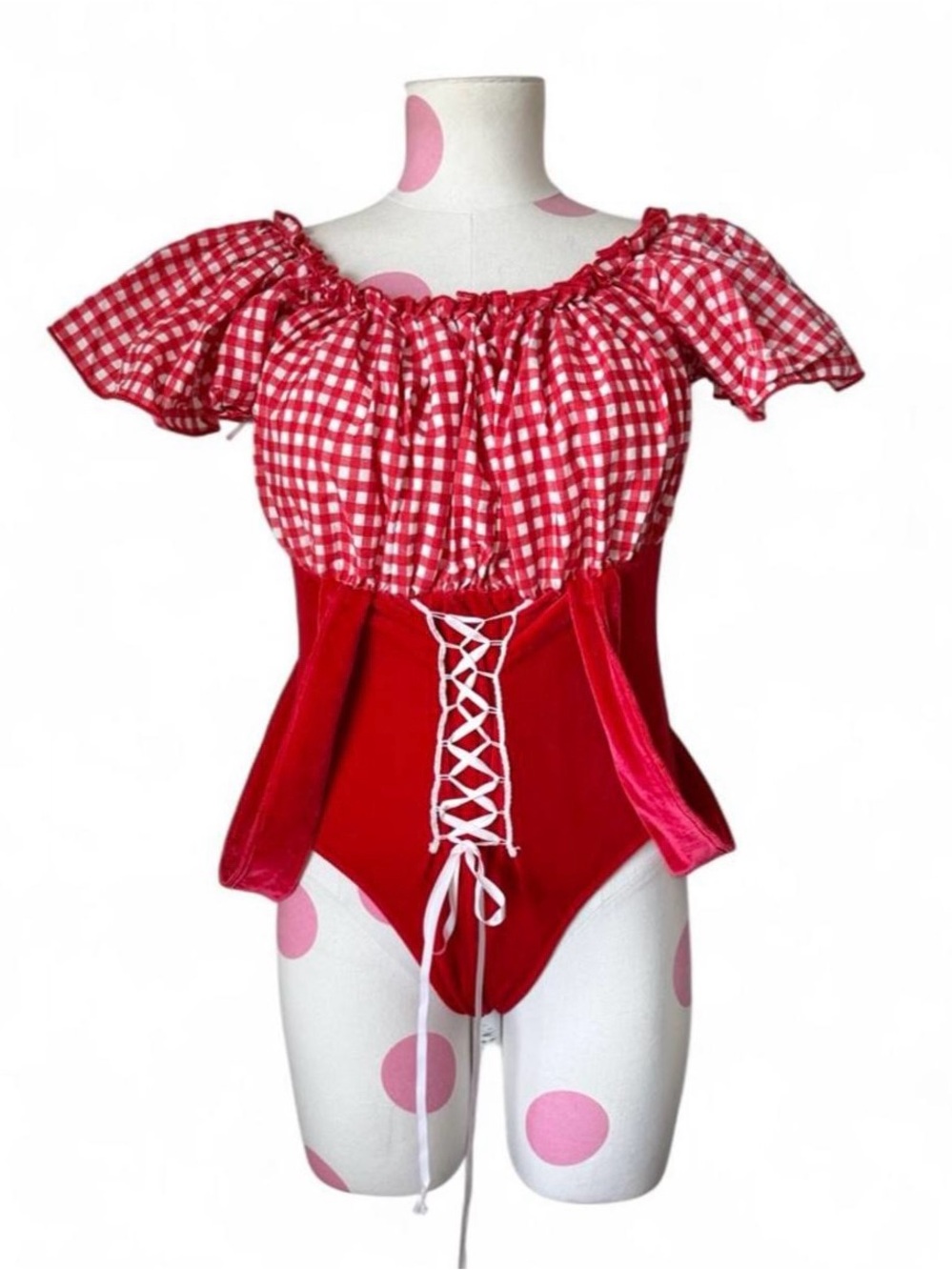 Gingham Costume Bodysuit